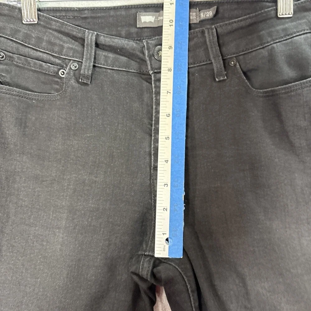 Levis Jeans Womens 8 Black Demi Curve Mid Rise Skinny Denim Stretch